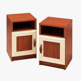 Kis éjjeliszekrény betétes - Polcos | Ajtós