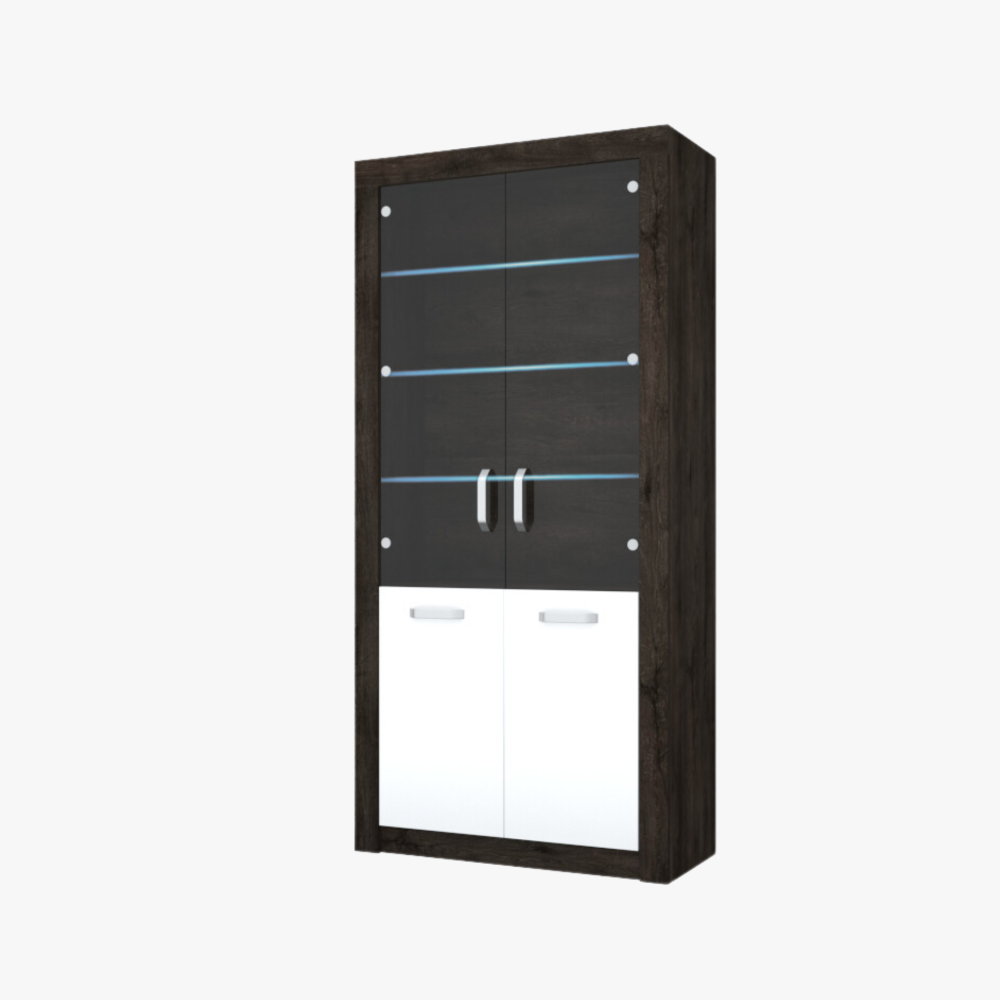 Fáraó "F9"  Vitrines  elem - Elemes bútorcsalád | Magasfényű front | LED világítás