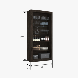 Fáraó "F9"  Vitrines  elem - Elemes bútorcsalád | Magasfényű front | LED világítás