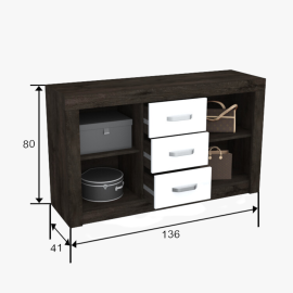 Fáraó "F3"  komód elem - Elemes bútorcsalád | Magasfényű front
