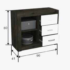 Fáraó "F1"  komód elem - Elemes bútorcsalád | Magasfényű front