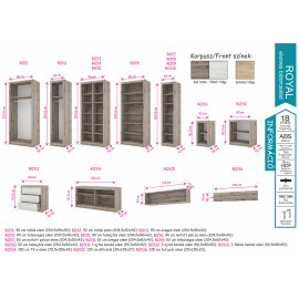 Royal 9 elemes bútorcsalád - Teleüveges elem | 52 