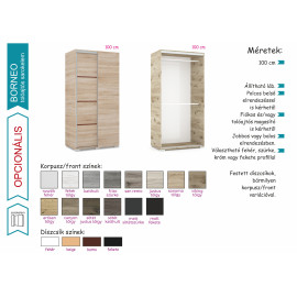 Borneo Tv-s gardrób - Több szín | 239 