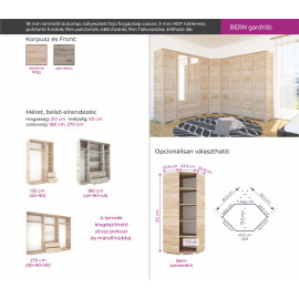 Bern bővíthető nyílóajtós gardrób - 270