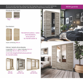 Bern bővíthető nyílóajtós gardrób - 180