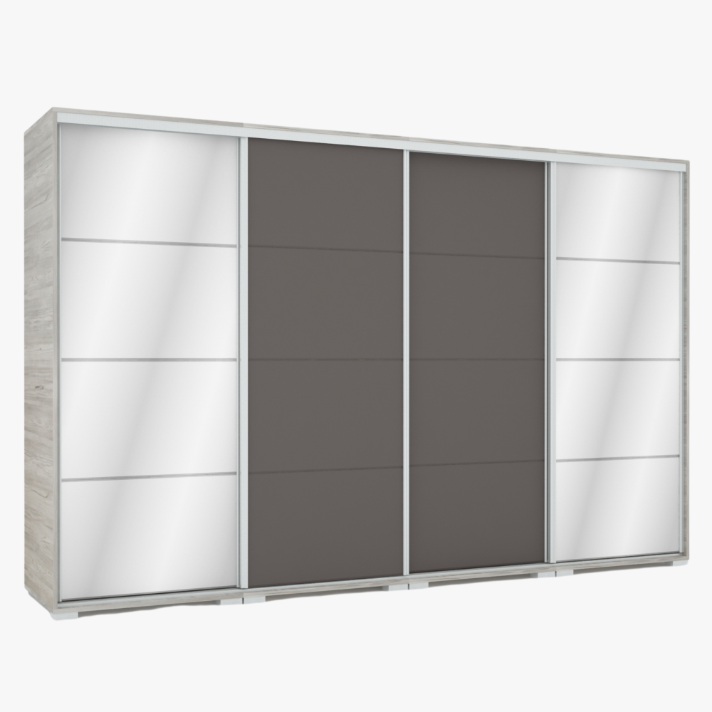 Bond tolóajtós gardrób - Több szín és méret | Üveges  |318