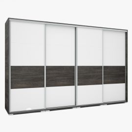 Bond tolóajtós gardrób - Több szín és méret | Üveges  |318
