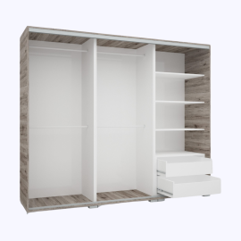 Borneo tolóajtós gardrób - Több szín és méret |239