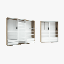 Boston tolóajtós gardrób | Belső ruhalifttel | 200