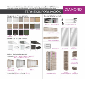 Diamond tolóajtós gardrób - 239