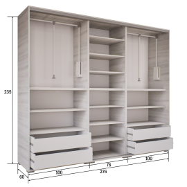 NT2 tolóajtós gardrób - Bútorlapos | 276