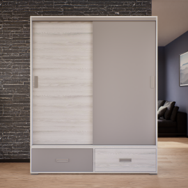 Nt kombi 2 tolóajtós gardrób - Bútorlapos | 160