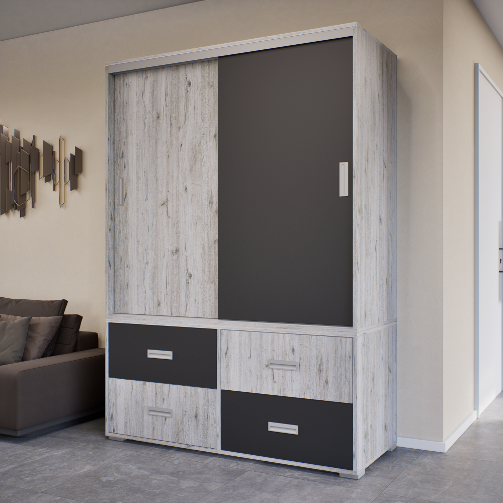 Nt kombi tolóajtós gardrób - Bútorlapos | 140