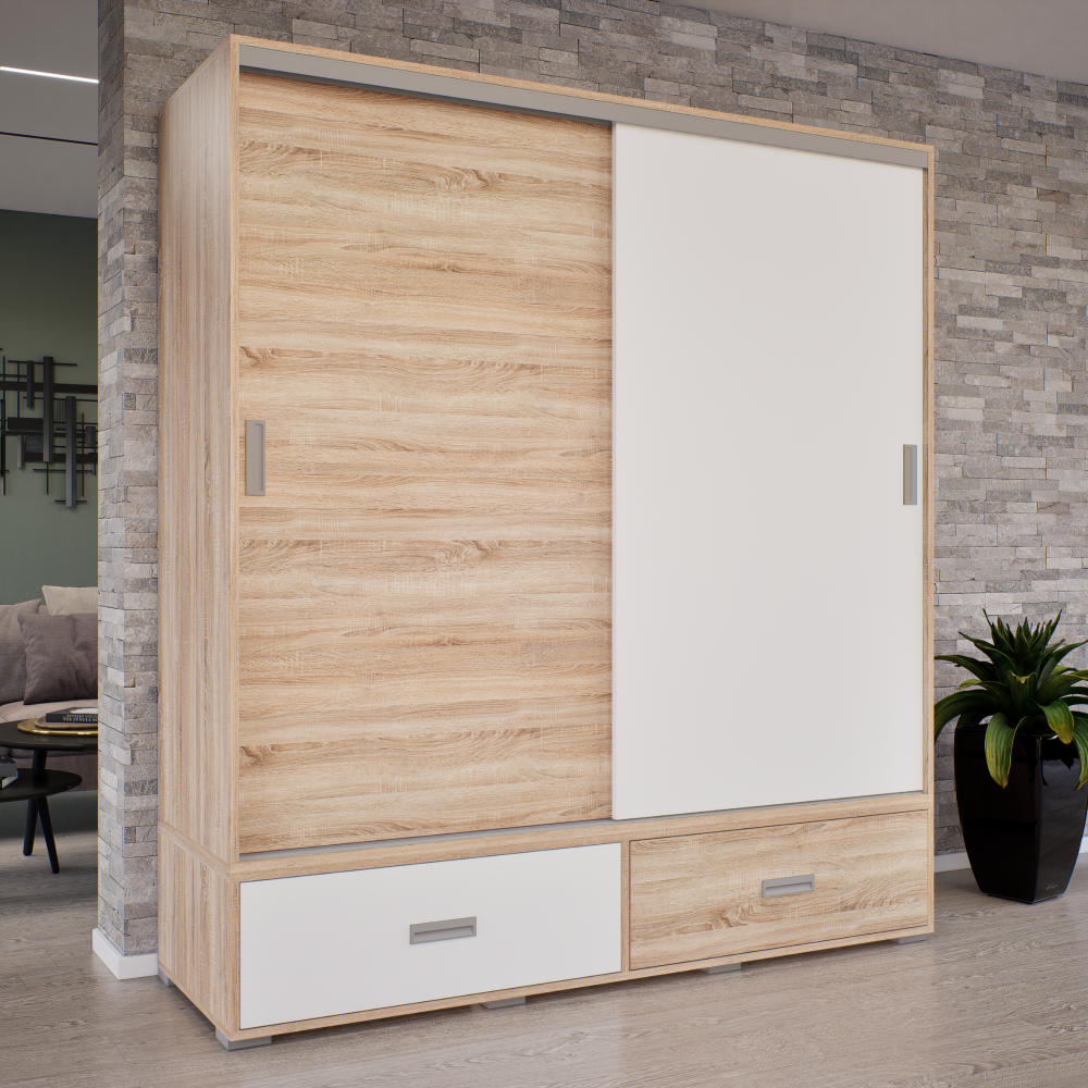 Nt kombi 3 tolóajtós gardrób - Bútorlapos | 180