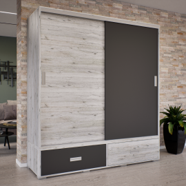 Nt kombi 3 tolóajtós gardrób - Bútorlapos | 180