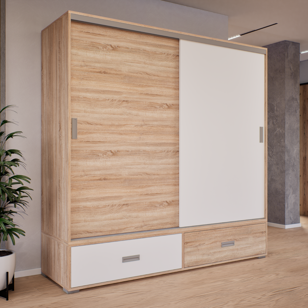 Nt kombi 4 tolóajtós gardrób - Bútorlapos | 200