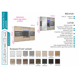 Bangkok Tv-s gardrób - Több szín | 318