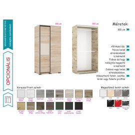 Bond Tv-s gardrób - Több szín | Magasfényű betéttel | 318 