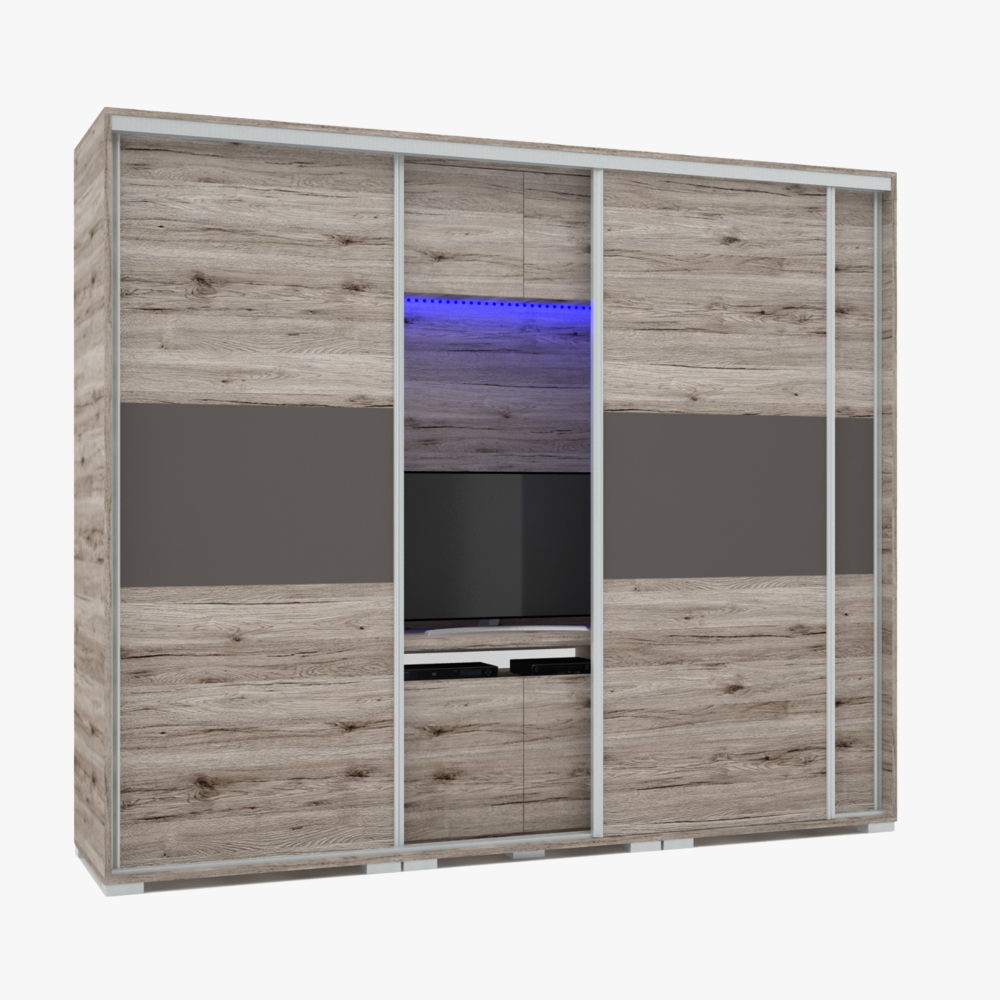 Bond Tv-s gardrób - Több szín | Magasfényű betéttel | 239 