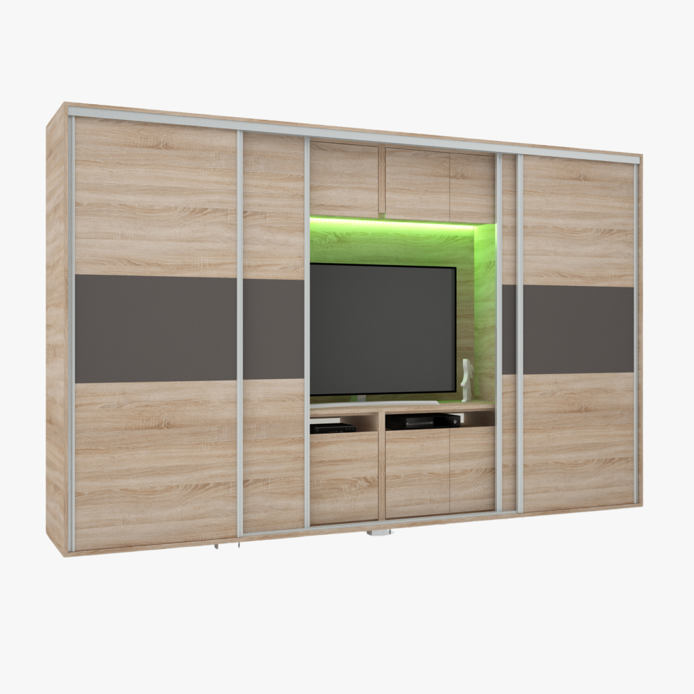 Bond Tv-s gardrób - Több szín | Magasfényű betéttel | 318 