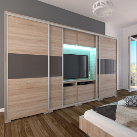 Bond Tv-s gardrób - Több szín | Magasfényű betéttel | 318 
