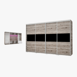 Bond Tv-s gardrób - Több szín | Magasfényű betéttel | 318 