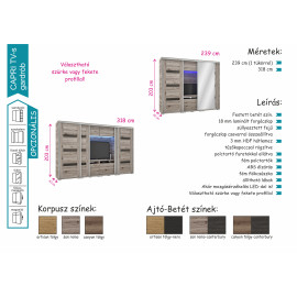 Capri Tv-s gardrób - Több szín | 239