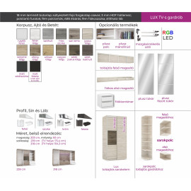 Lux Tv-s gardrób - 239