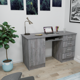 130 x 60 cm-es végigfiókos íróasztal
