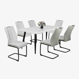 Alaska magasfényű asztal - Több szín | Bővíthető | 160 