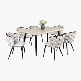 Alaska magasfényű asztal - Több szín | Bővíthető | 160 