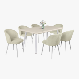 Alaska magasfényű asztal - Több szín | Bővíthető | 160 