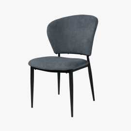 Anett szék - Szövet kárpit | Fekete porfestett fém láb