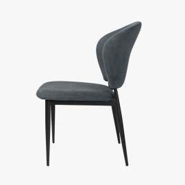 Anett szék - Szövet kárpit | Fekete porfestett fém láb