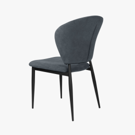 Anett szék - Szövet kárpit | Fekete porfestett fém láb