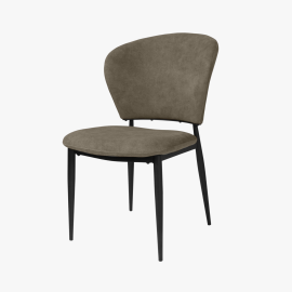 Anett szék - Szövet kárpit | Fekete porfestett fém láb