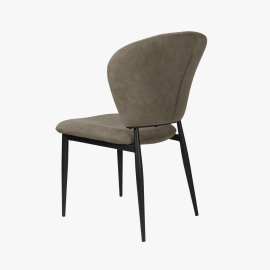 Anett szék - Szövet kárpit | Fekete porfestett fém láb