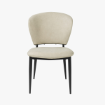 Anett szék - Szövet kárpit | Fekete porfestett fém láb