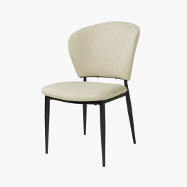 Anett szék - Szövet kárpit | Fekete porfestett fém láb