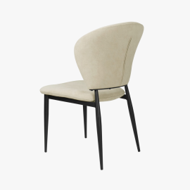 Anett szék - Szövet kárpit | Fekete porfestett fém láb