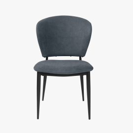 Anett szék - Szövet kárpit | Fekete porfestett fém láb