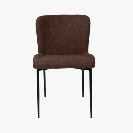 Blanka szék - Szövet kárpit | Fekete porfestett fém láb