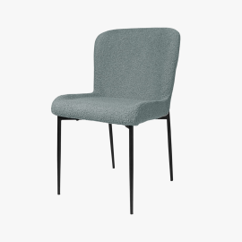 Blanka szék - Szövet kárpit | Fekete porfestett fém láb