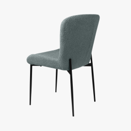 Blanka szék - Szövet kárpit | Fekete porfestett fém láb