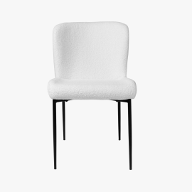 Blanka szék - Szövet kárpit | Fekete porfestett fém láb