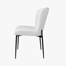 Blanka szék - Szövet kárpit | Fekete porfestett fém láb