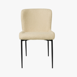 Blanka szék - Szövet kárpit | Fekete porfestett fém láb