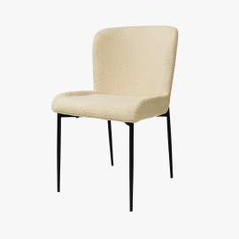 Blanka szék - Szövet kárpit | Fekete porfestett fém láb