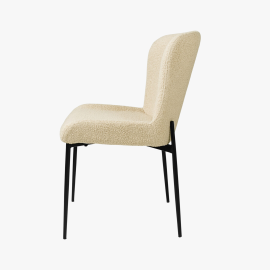 Blanka szék - Szövet kárpit | Fekete porfestett fém láb