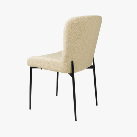 Blanka szék - Szövet kárpit | Fekete porfestett fém láb